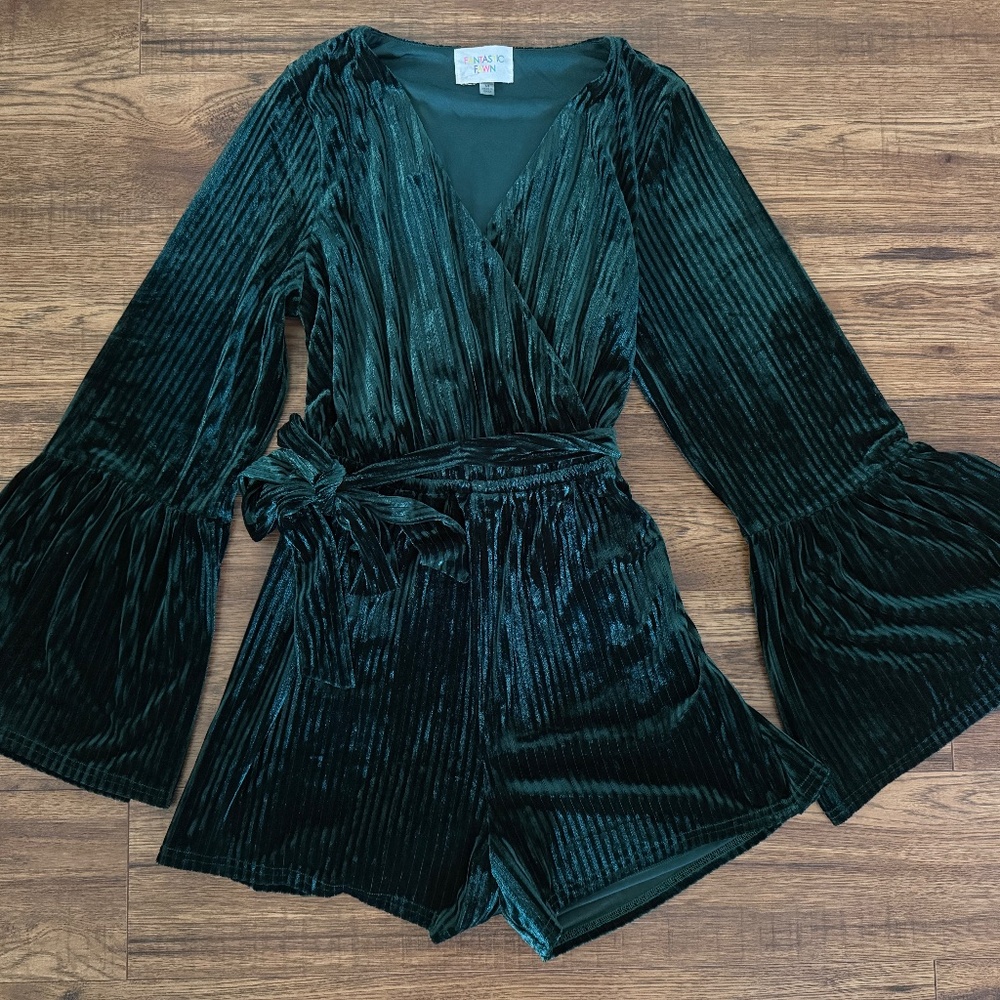 NEW Velvet Green Romper